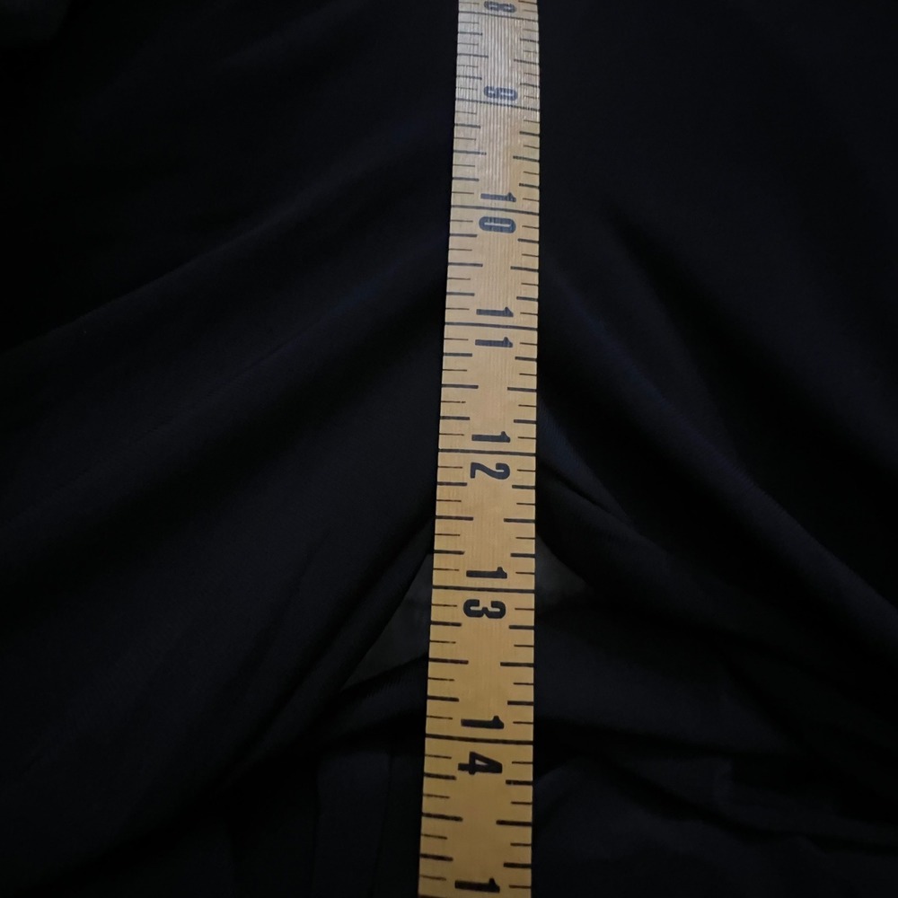 NWT Tahari Black Sleeveless Flowy Wrap Front Jumpsuit Wide Leg Belted Size L - Picture 10 of 13
